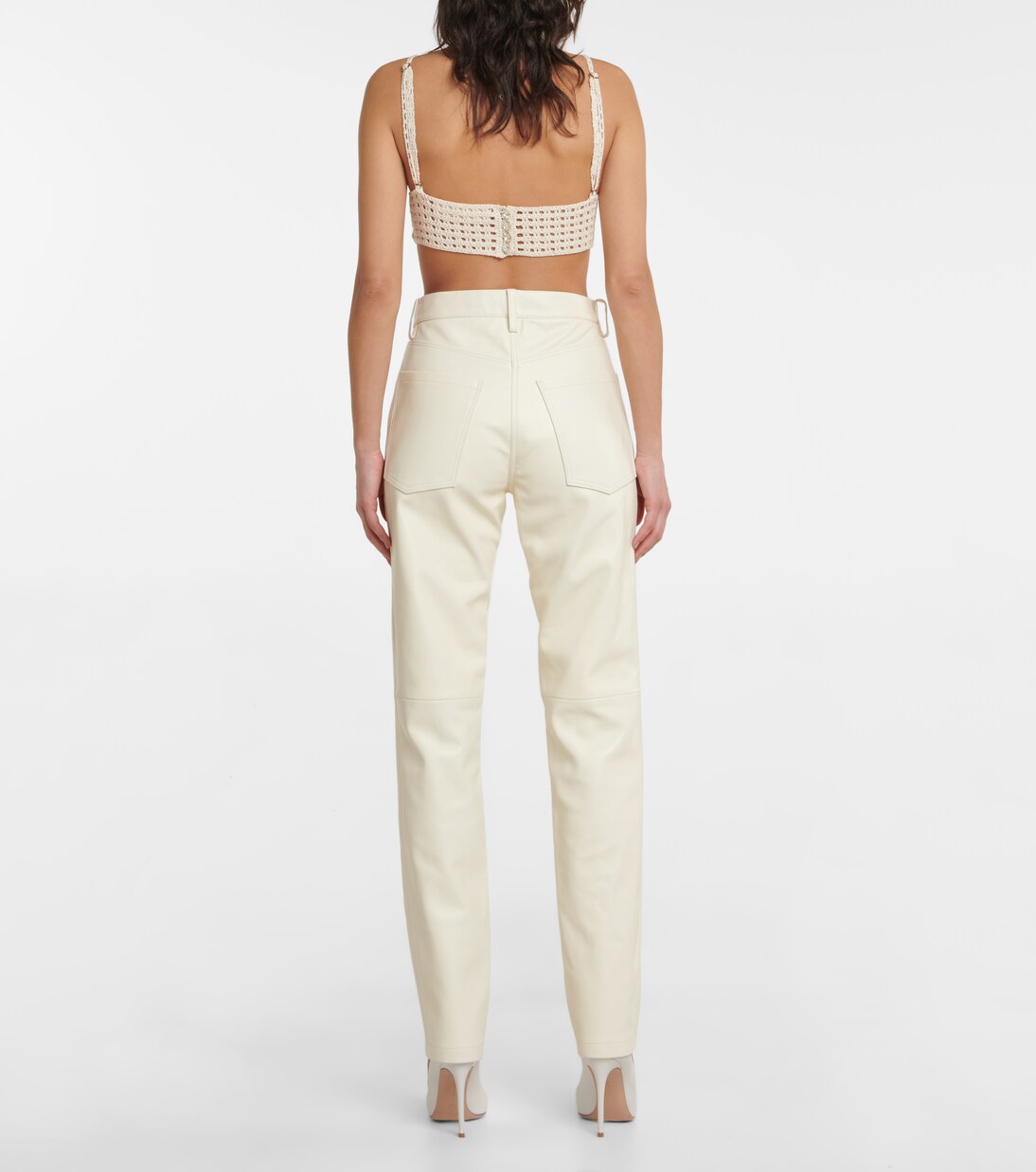 High-Rise-Hose aus Leder | Magda Butrym