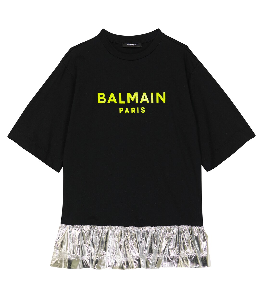 Robe t-shirt en coton à logo | Balmain Kids