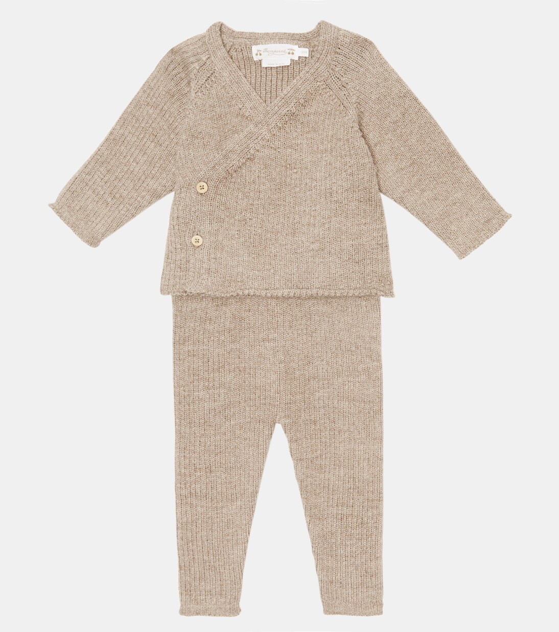 Baby Adile alpaca wool sweater and pants set | Bonpoint