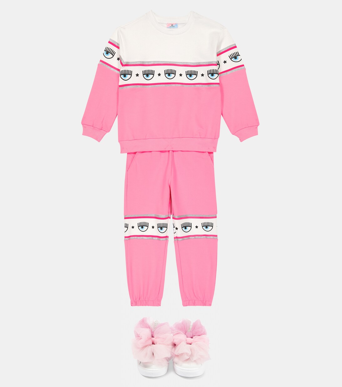 x Chiara Ferragni eye-motif jersey sweatshirt | Monnalisa