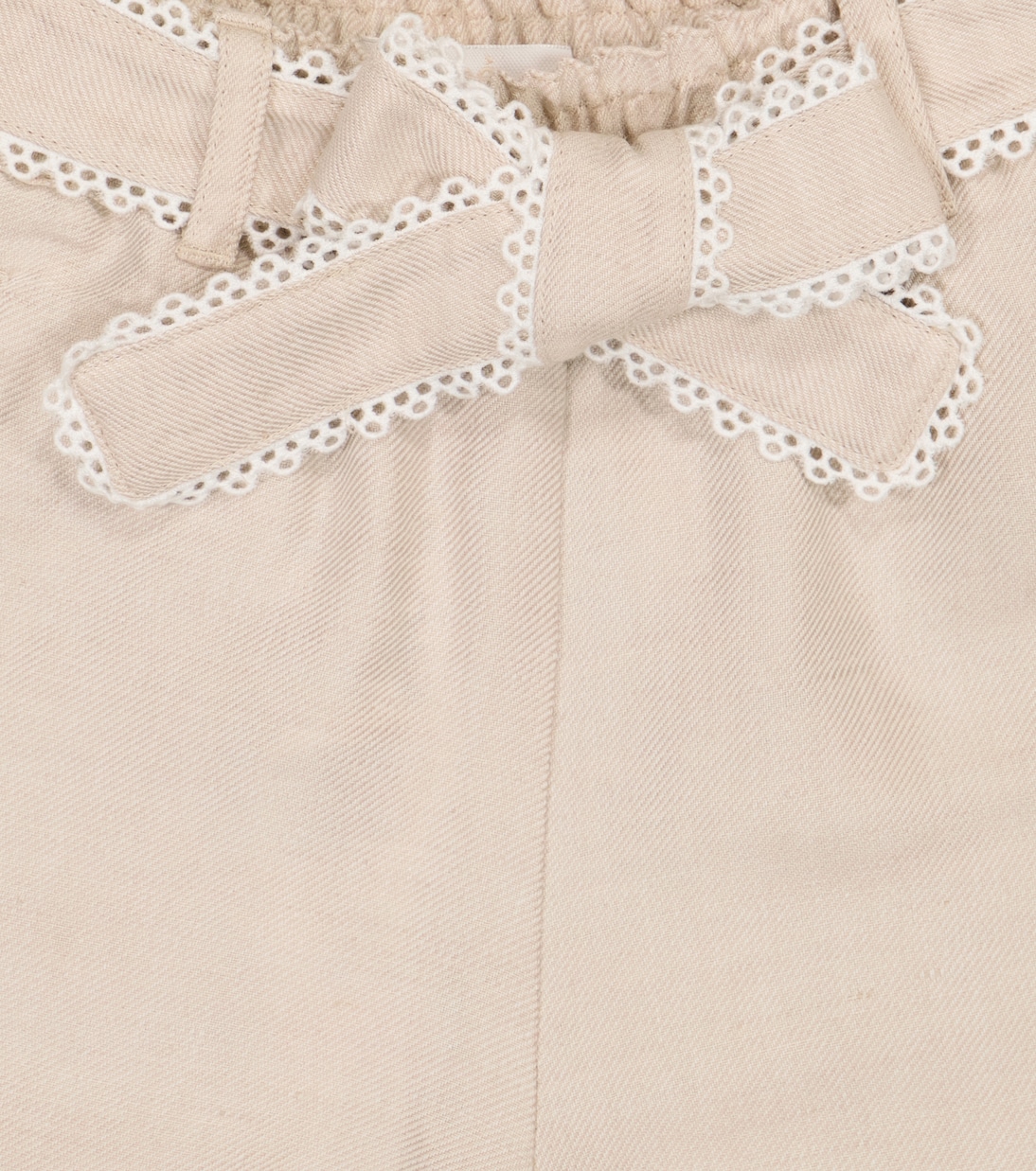 Embroidered linen and cotton shorts | Chloé Kids