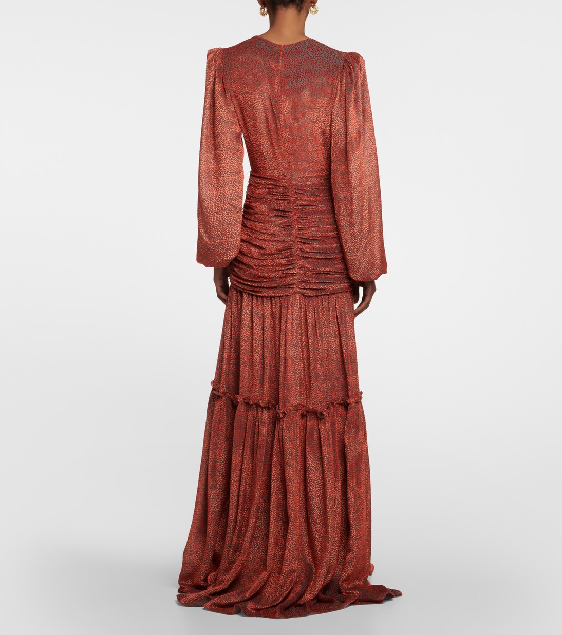 Abito lungo Sabrina in velluto devoré | Costarellos