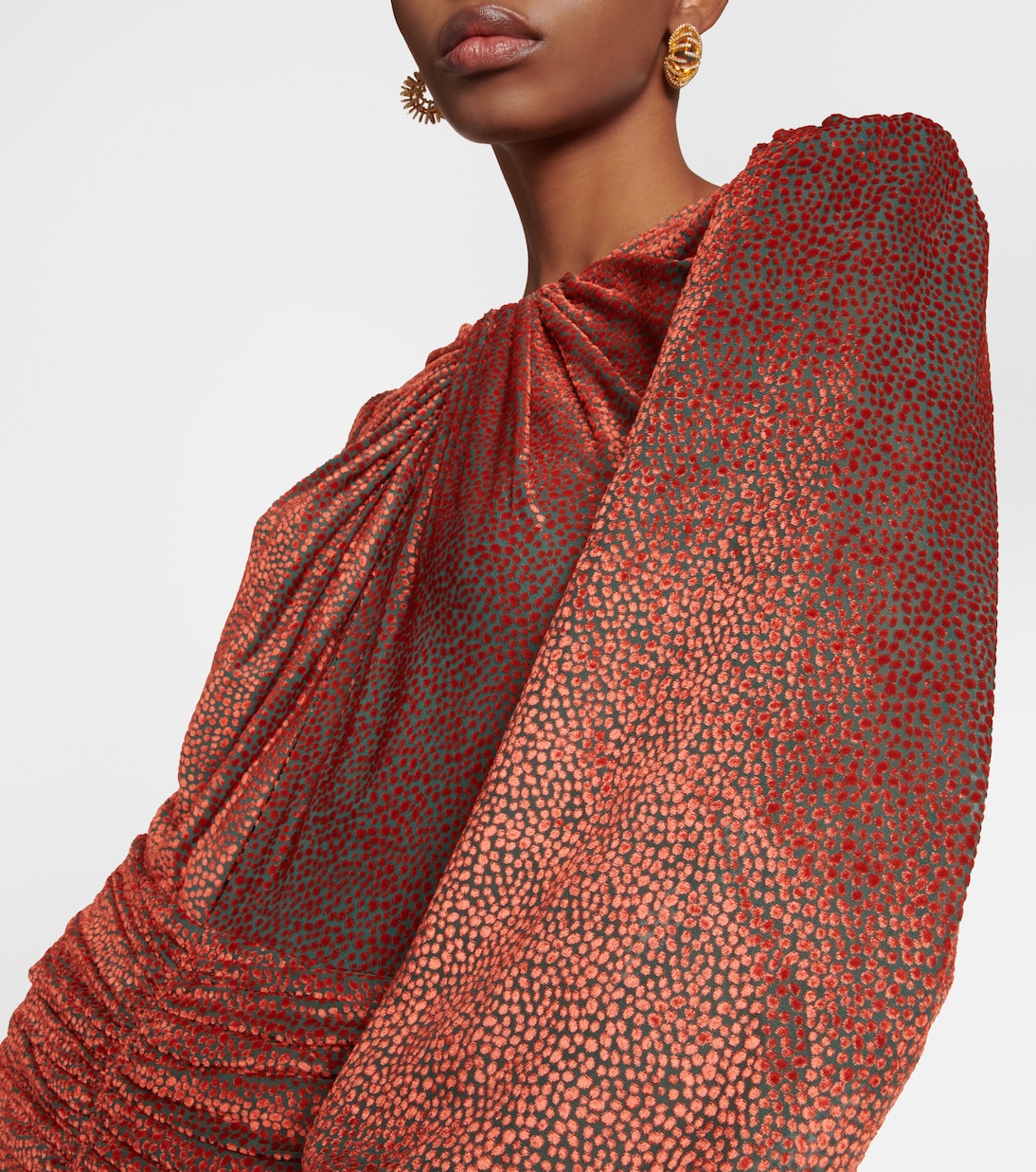 Abito lungo Sabrina in velluto devoré | Costarellos