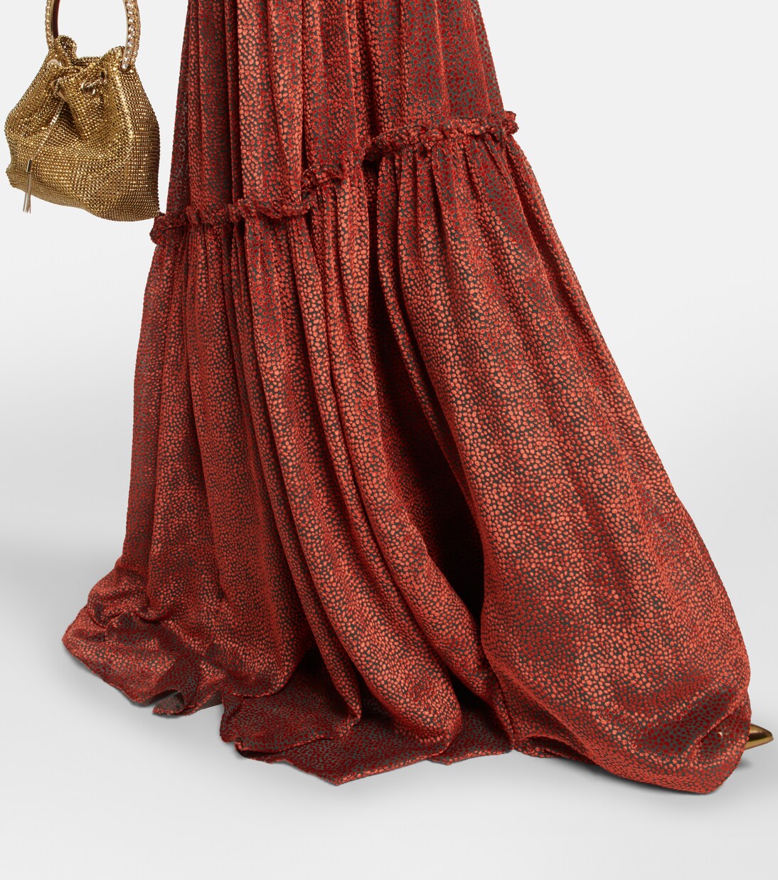 Abito lungo Sabrina in velluto devoré | Costarellos