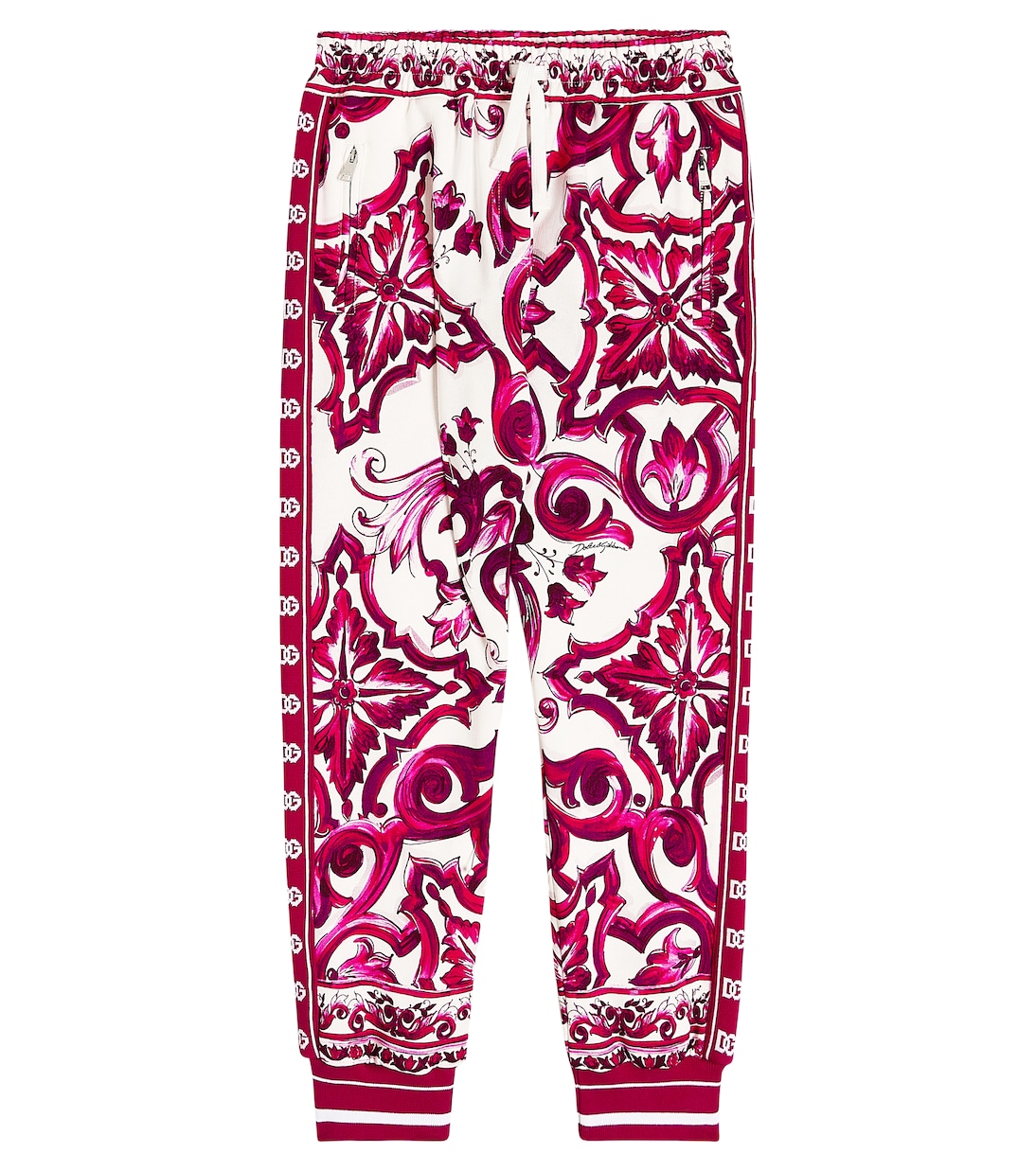 Majolica printed cotton sweatpants | Dolce&Gabbana Kids