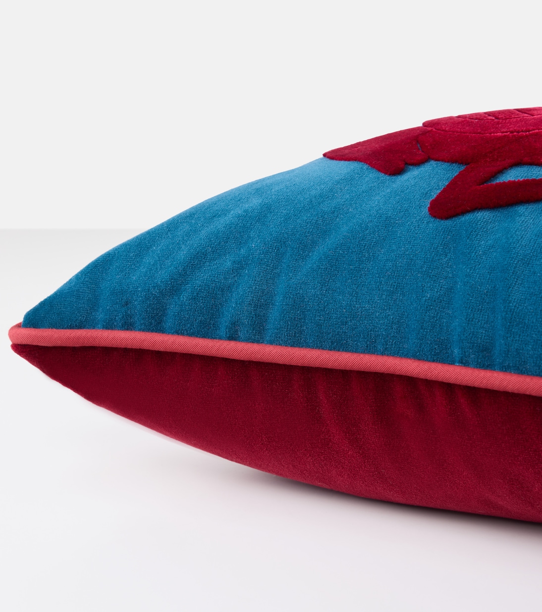 Embroidered cotton and velvet cushion | Etro