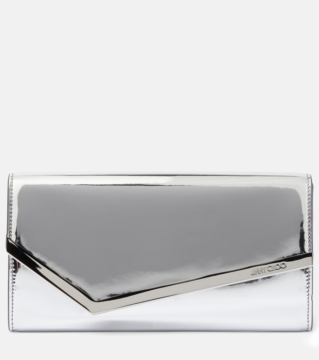 Emmie mirrored clutch | Jimmy Choo