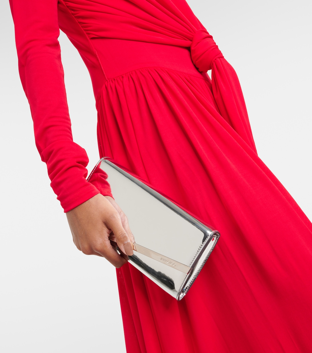 Emmie mirrored clutch | Jimmy Choo