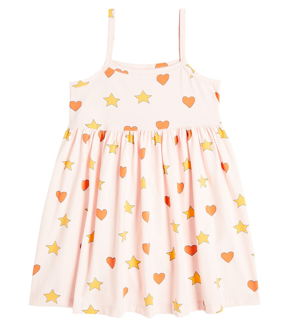 Printed cotton-blend jersey dress | Tinycottons