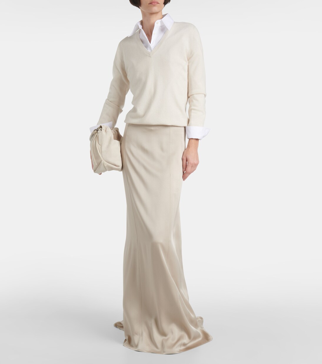 Maxirock aus Satin | Brunello Cucinelli