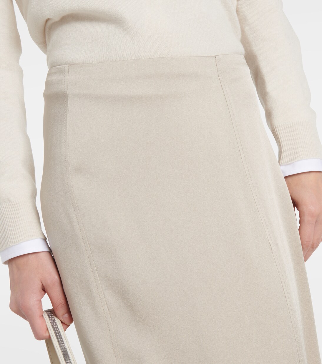 Maxirock aus Satin | Brunello Cucinelli