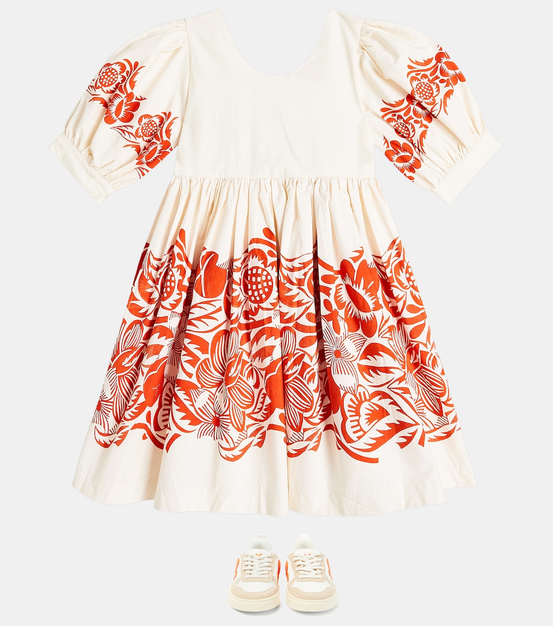 Camilo floral puff-sleeve dress | Molo