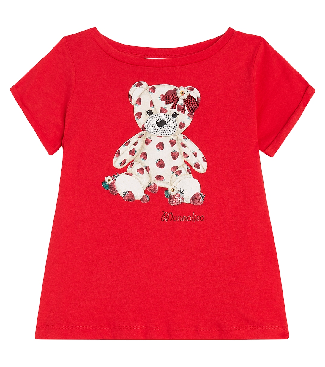 Embellished cotton jersey T-shirt | Monnalisa