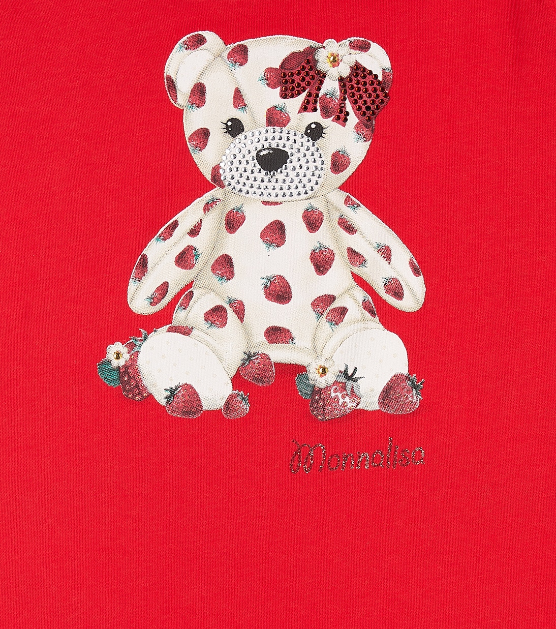 Embellished cotton jersey T-shirt | Monnalisa