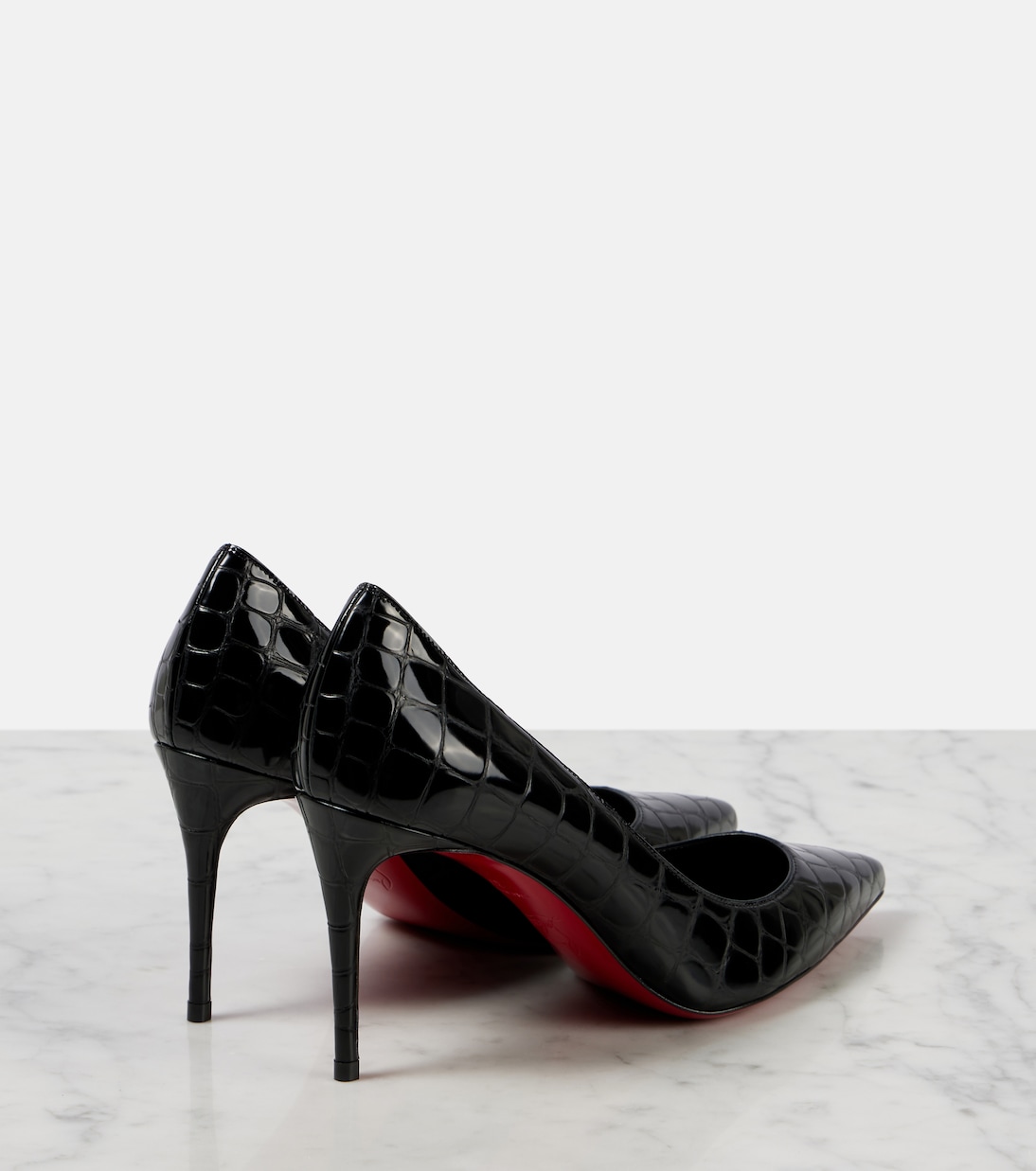 Kate 85 croc-effect leather pumps | Christian Louboutin