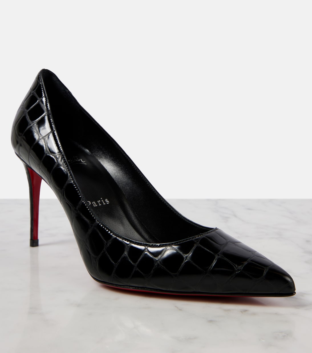 Kate 85 croc-effect leather pumps | Christian Louboutin