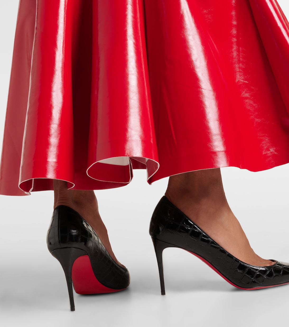 Kate 85 croc-effect leather pumps | Christian Louboutin