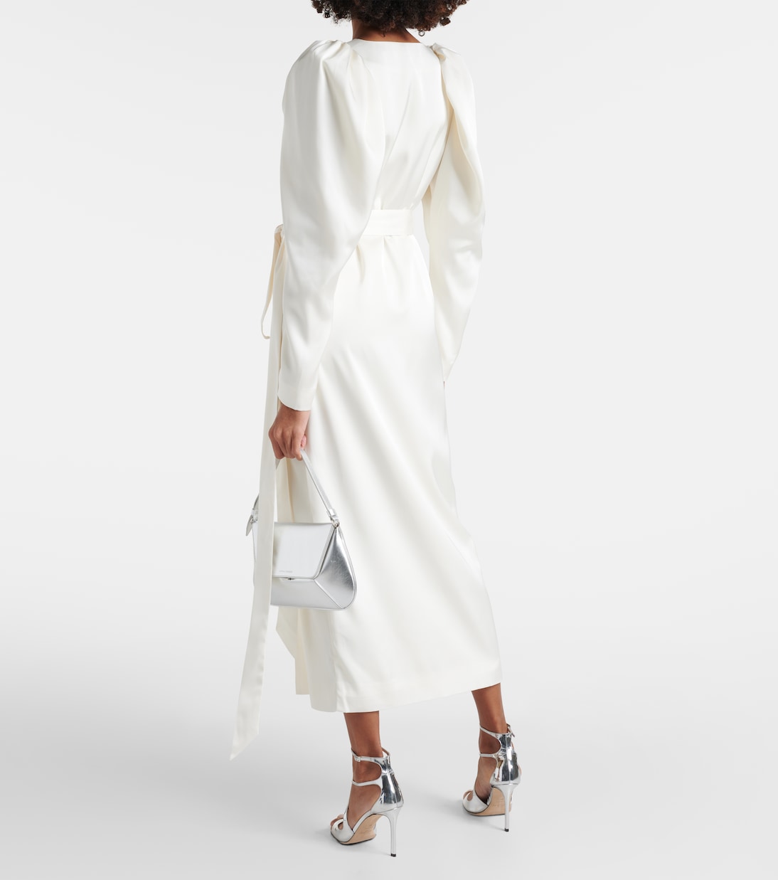 Wickelkleid aus Satin | Rotate