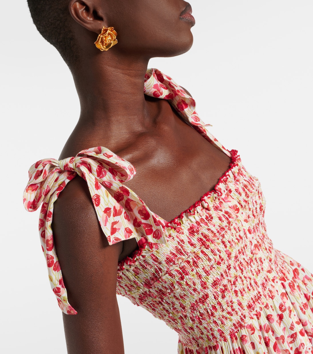 Robe midi Triny à pois | Poupette St Barth