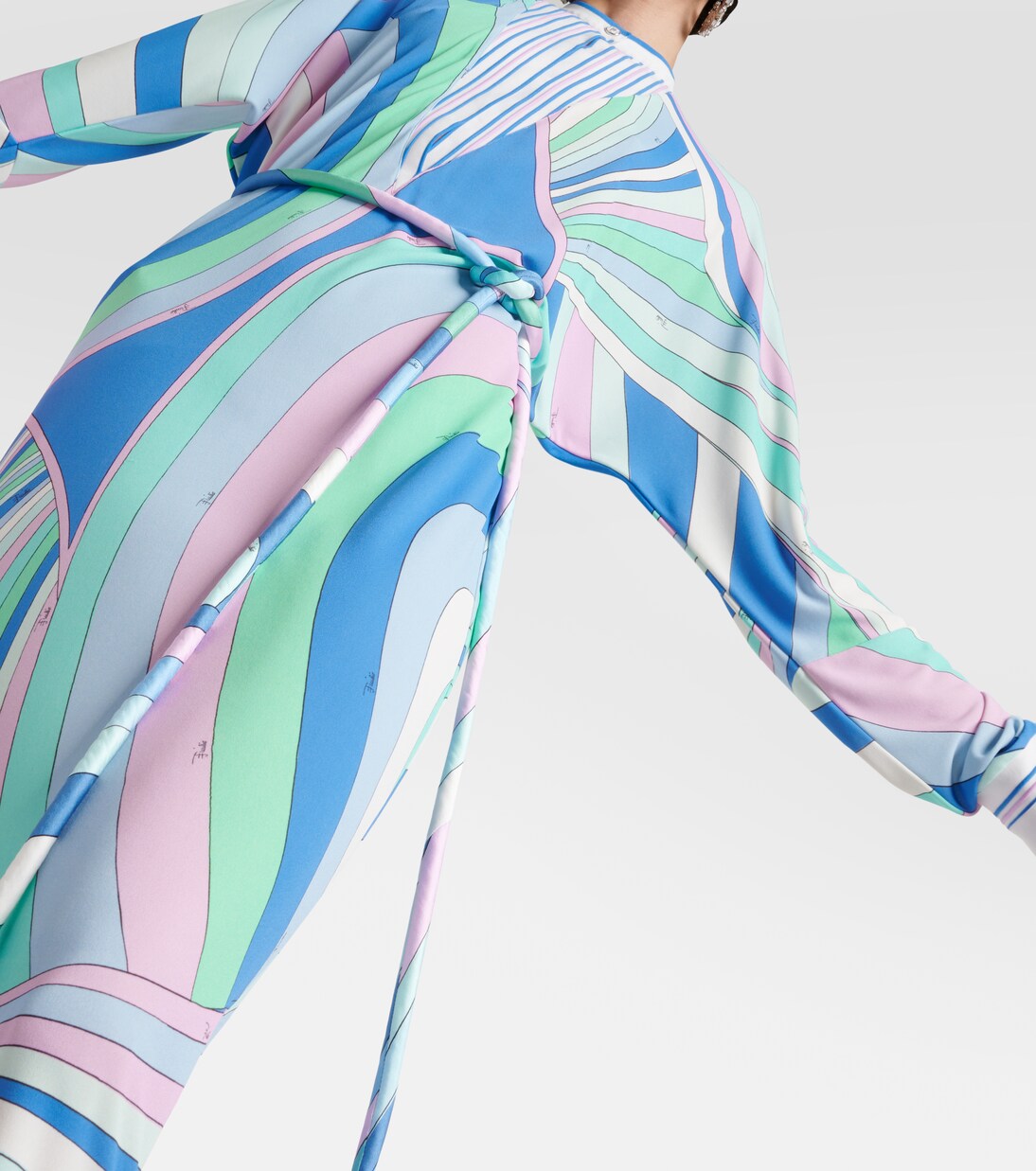 Túnica estampada con cinturón | Pucci