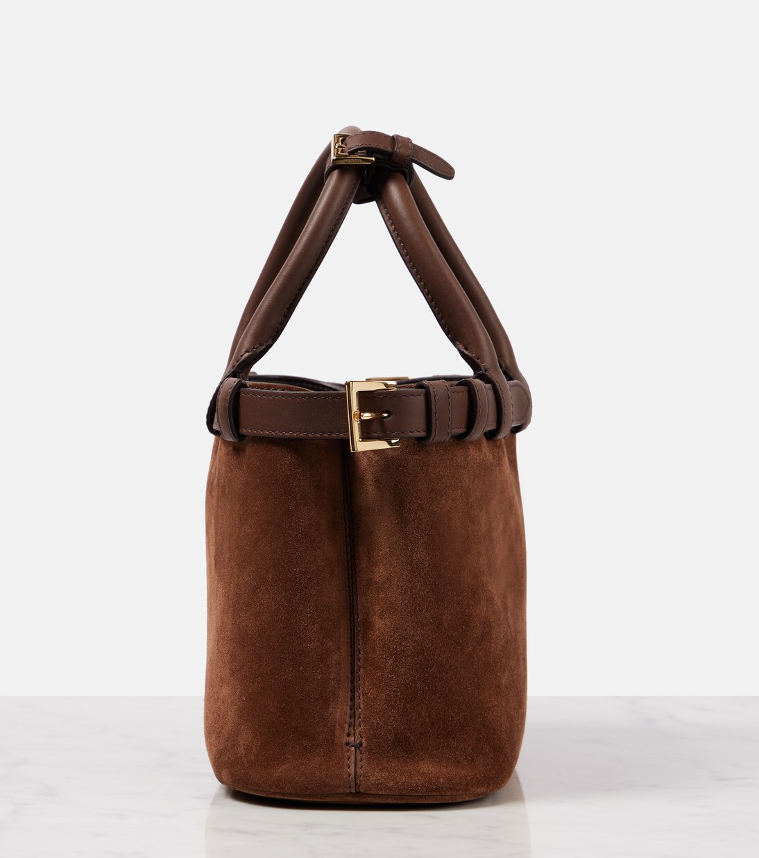 Prada Buckle Small suede tote bag | Prada