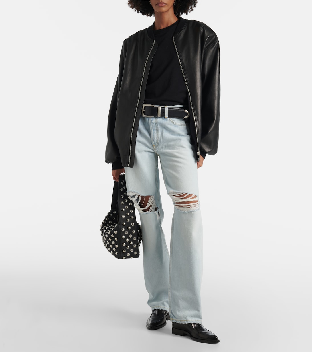 Distressed Straight Jeans Loose Long | Re/Done