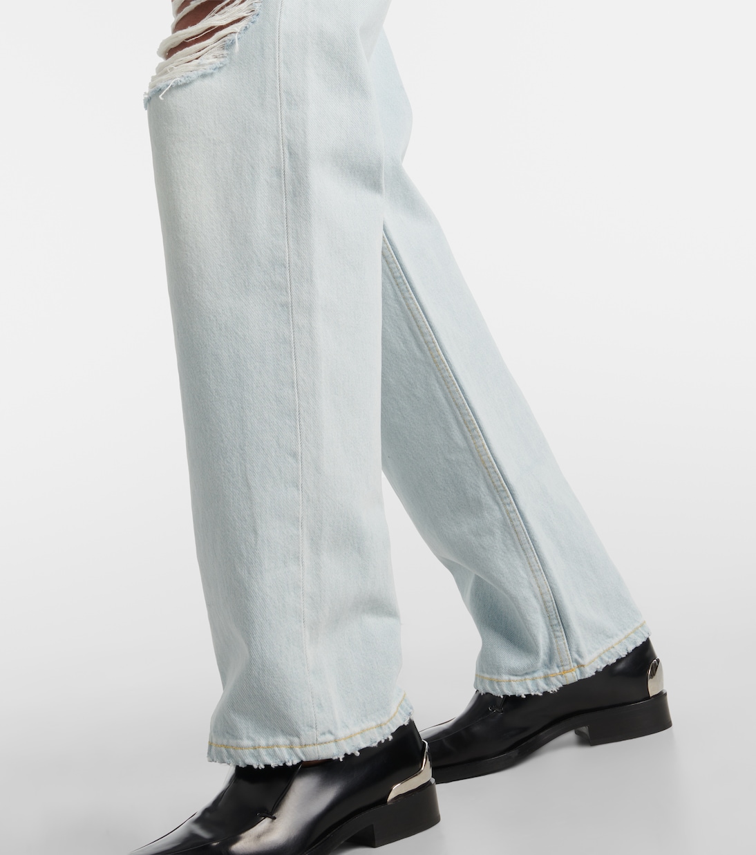 Distressed Straight Jeans Loose Long | Re/Done
