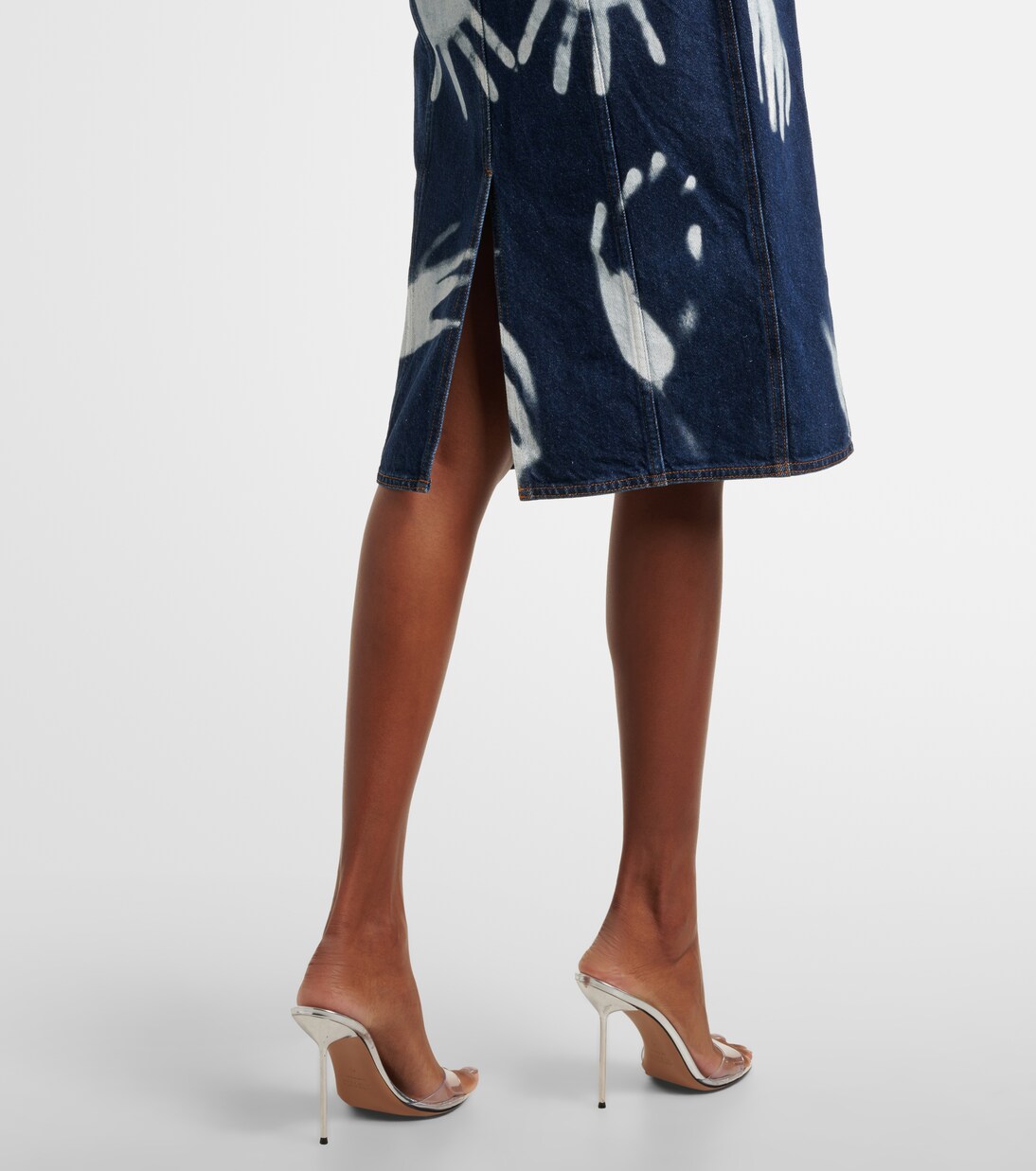 Abito midi di jeans con stampa | Area