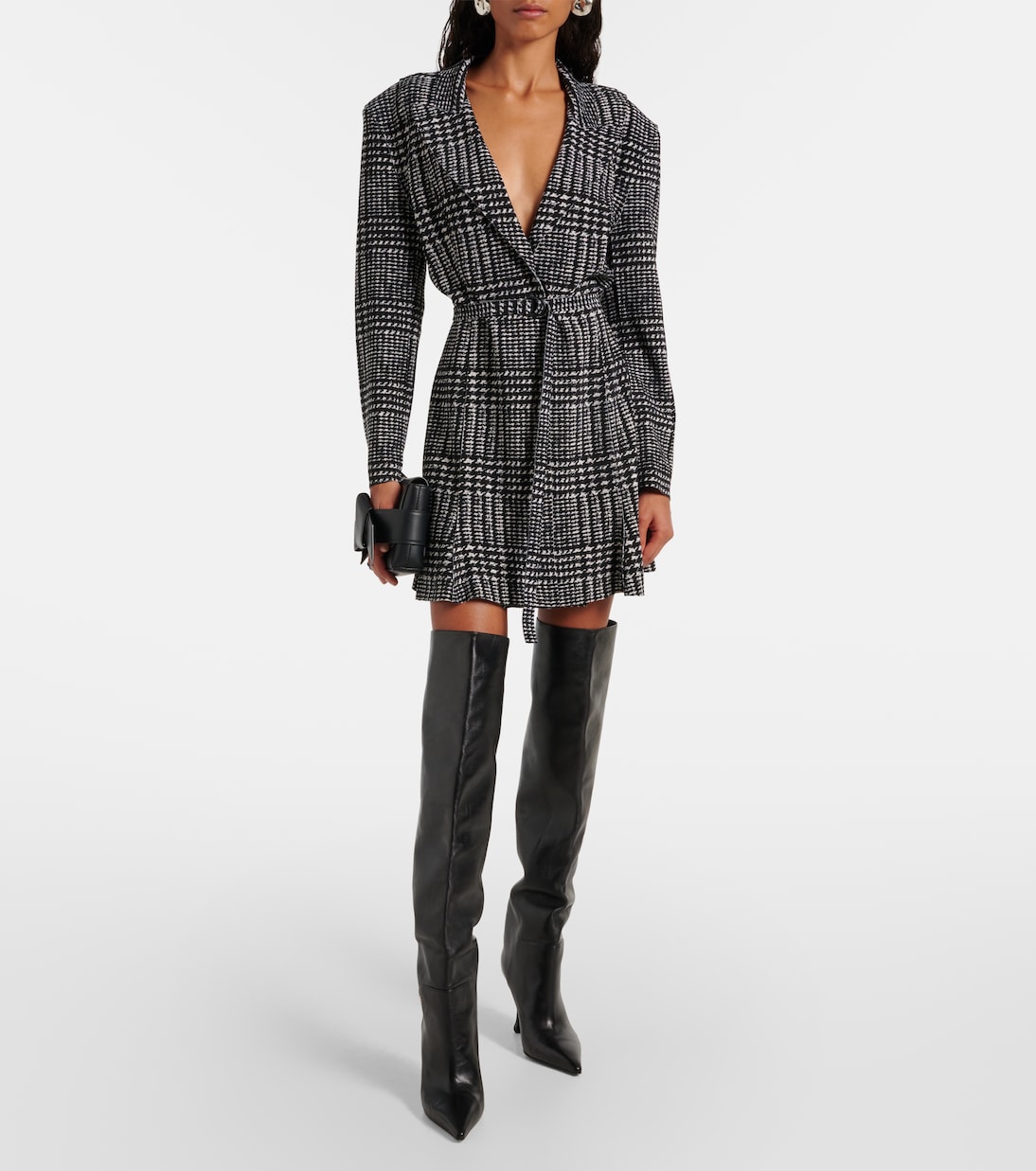 Belted plaid minidress | Norma Kamali