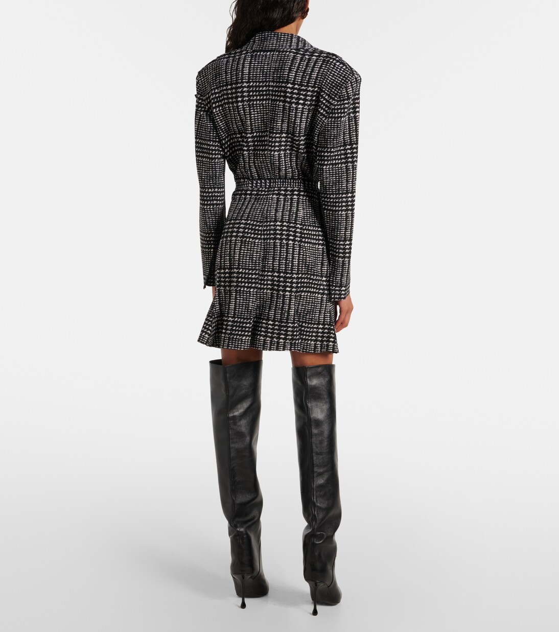 Belted plaid minidress | Norma Kamali