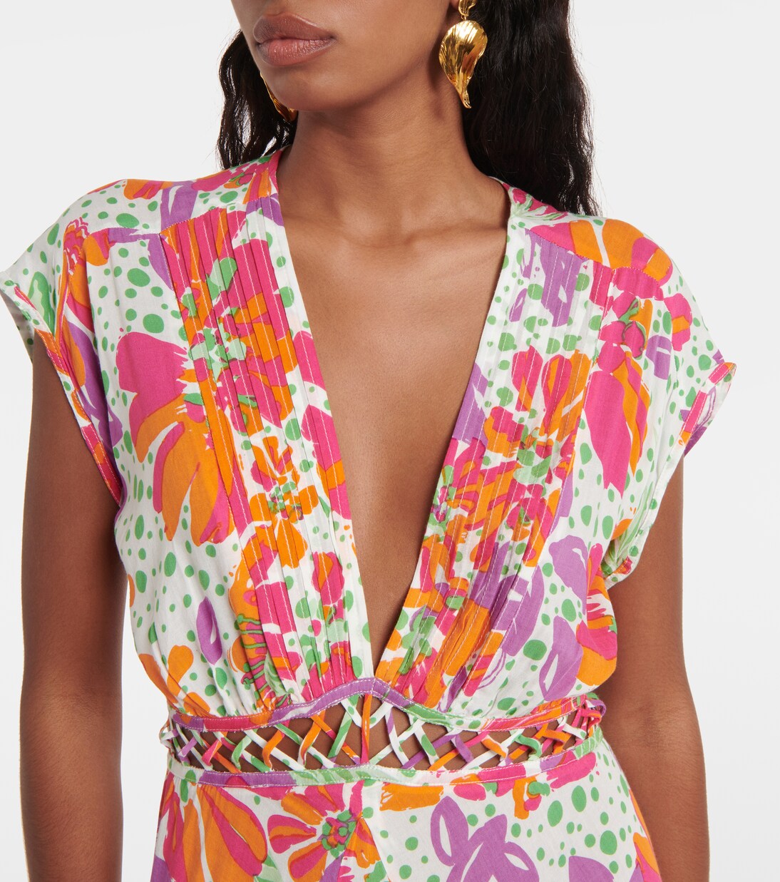 Robe longue Cecile imprimée | Poupette St Barth