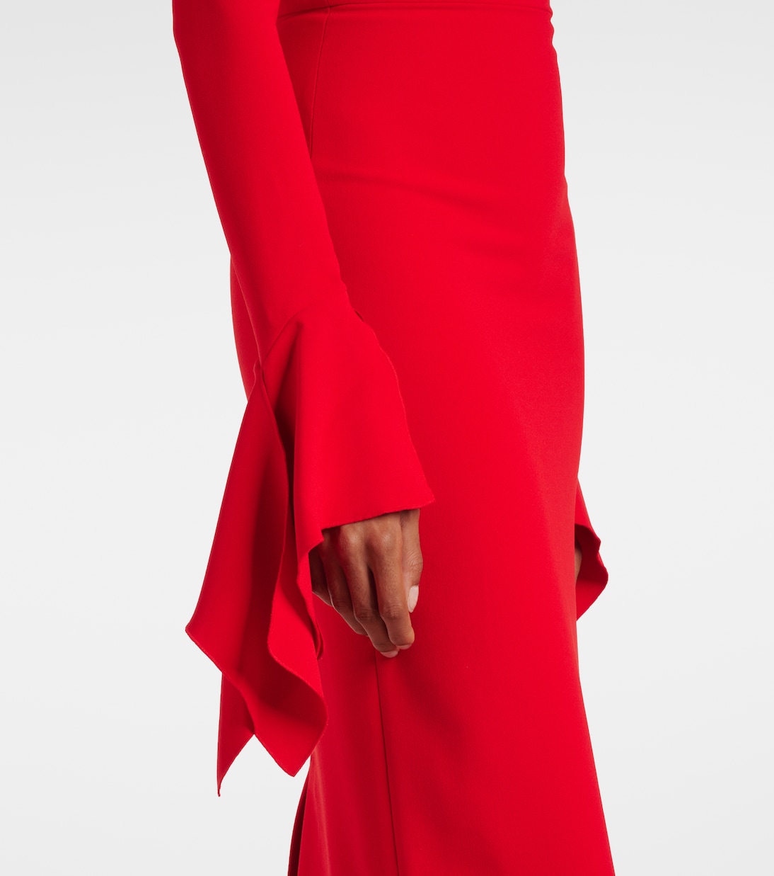 Abito lungo Amalie con scollo bardot | Solace London