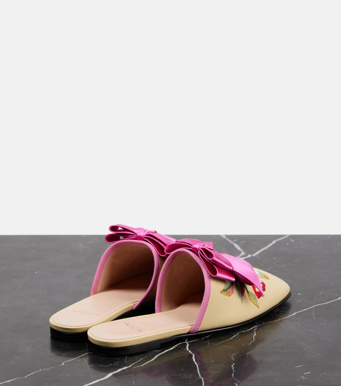 Bestickte Slippers Beauregard aus Leder | Valentino Garavani