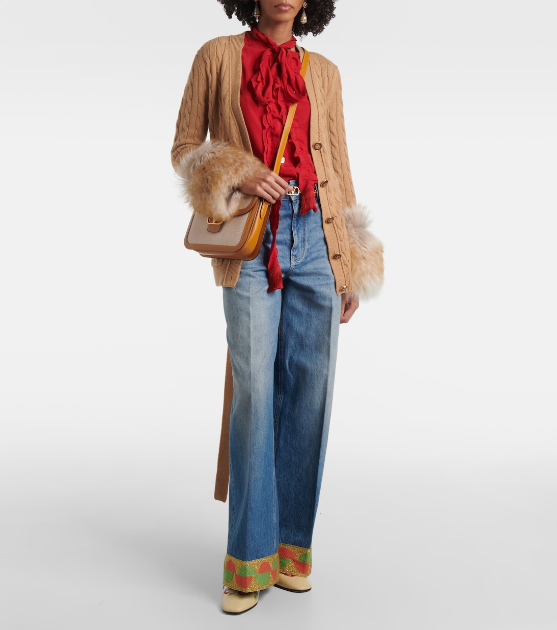 Bestickte Slippers Beauregard aus Leder | Valentino Garavani