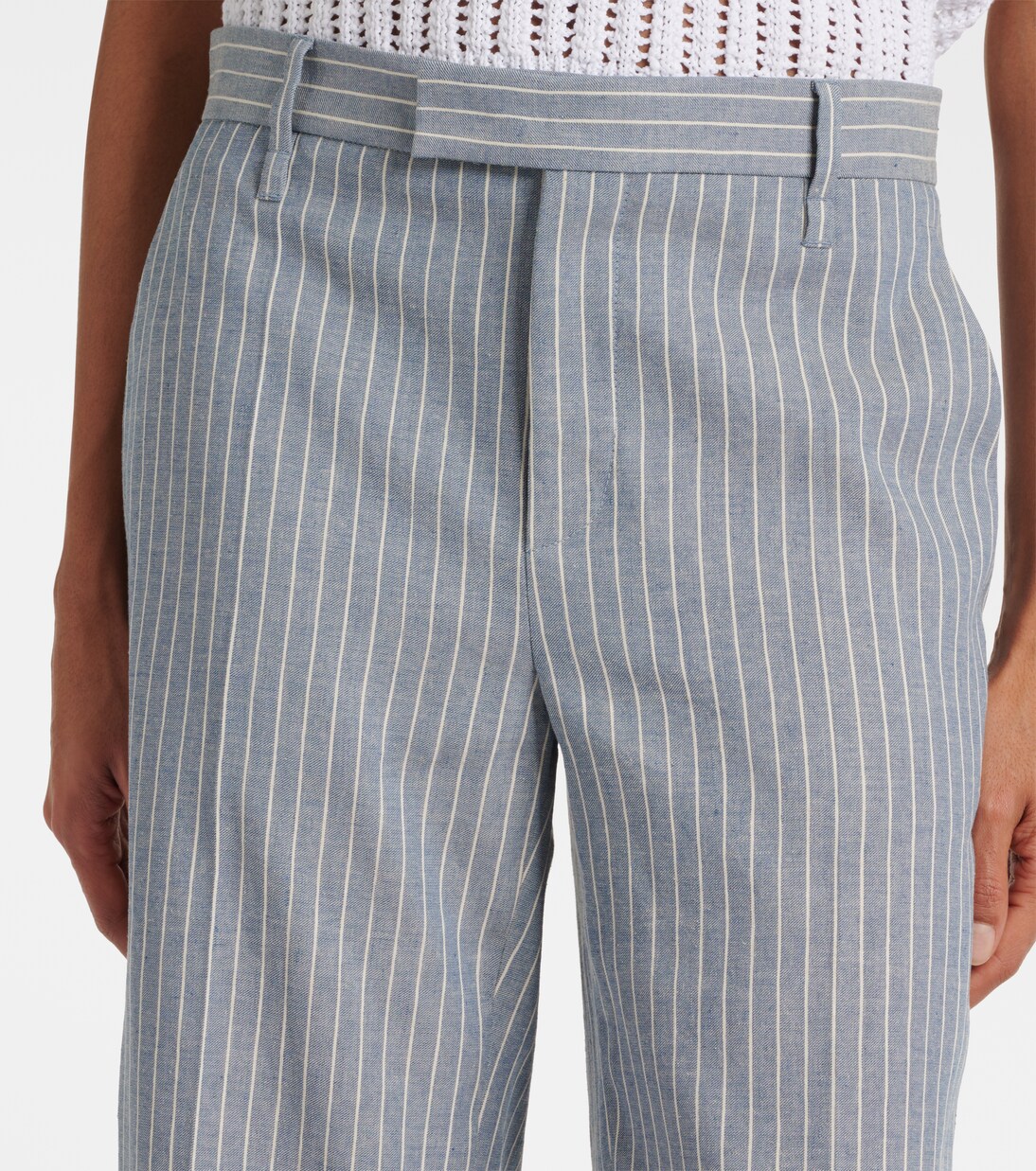 Pantalon ample en lin et coton mélangés | Brunello Cucinelli