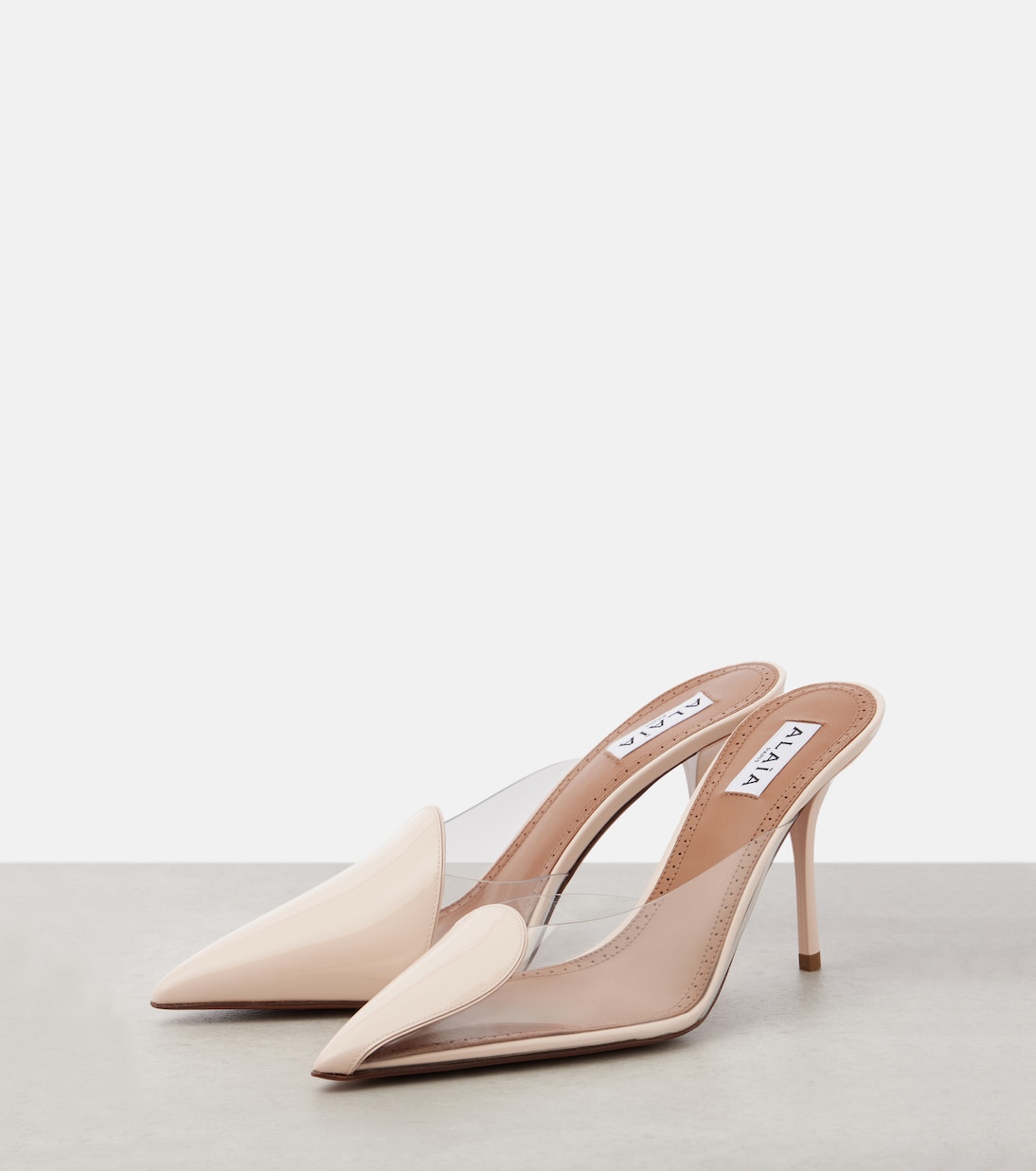 Le Cœur Abstrait 90 patent leather mules | Alaïa