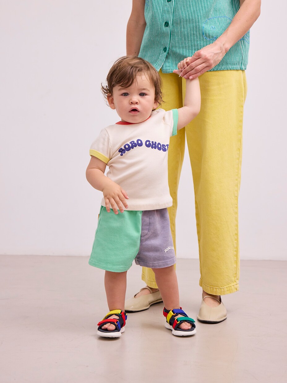 Baby colorblock cotton shorts | Bobo Choses