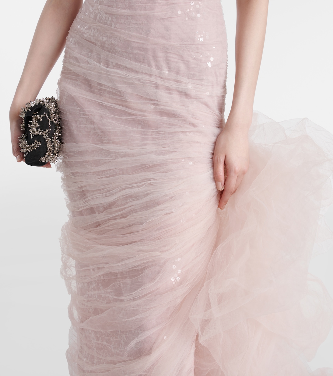 Robe aus Tüll mit Pailletten | Marmar Halim