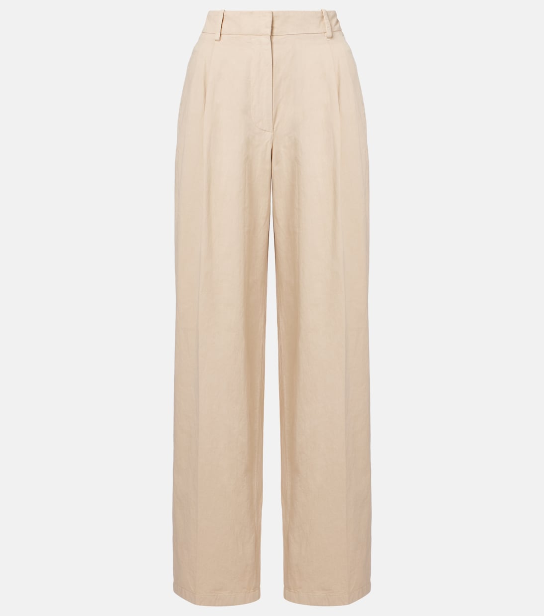 Lilas cotton and linen wide-leg pants | The Row