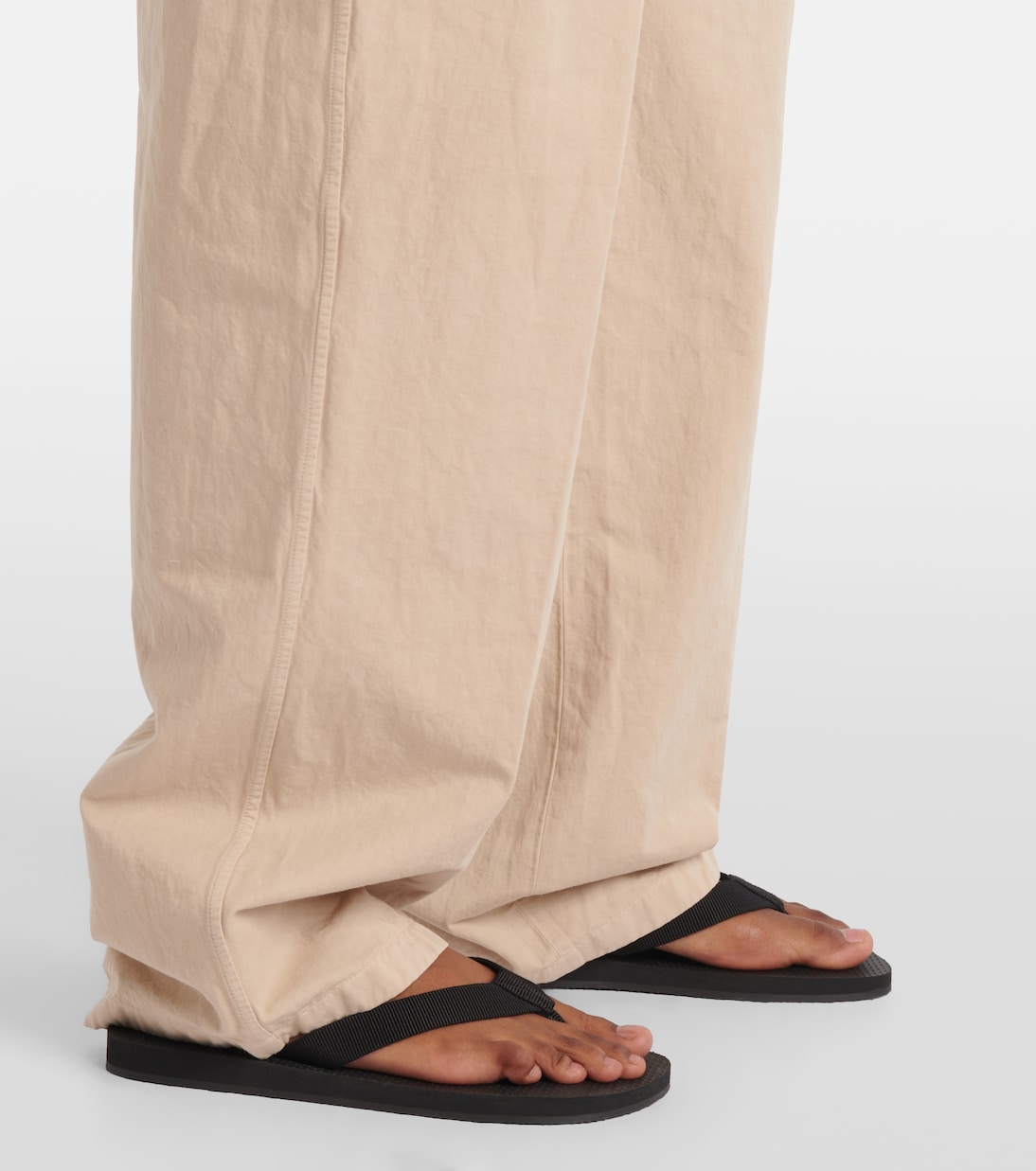Lilas cotton and linen wide-leg pants | The Row