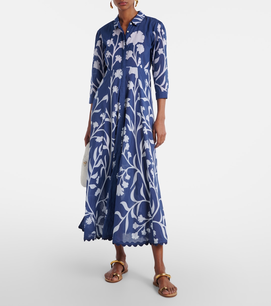 Robe longue en coton imprimé | Juliet Dunn