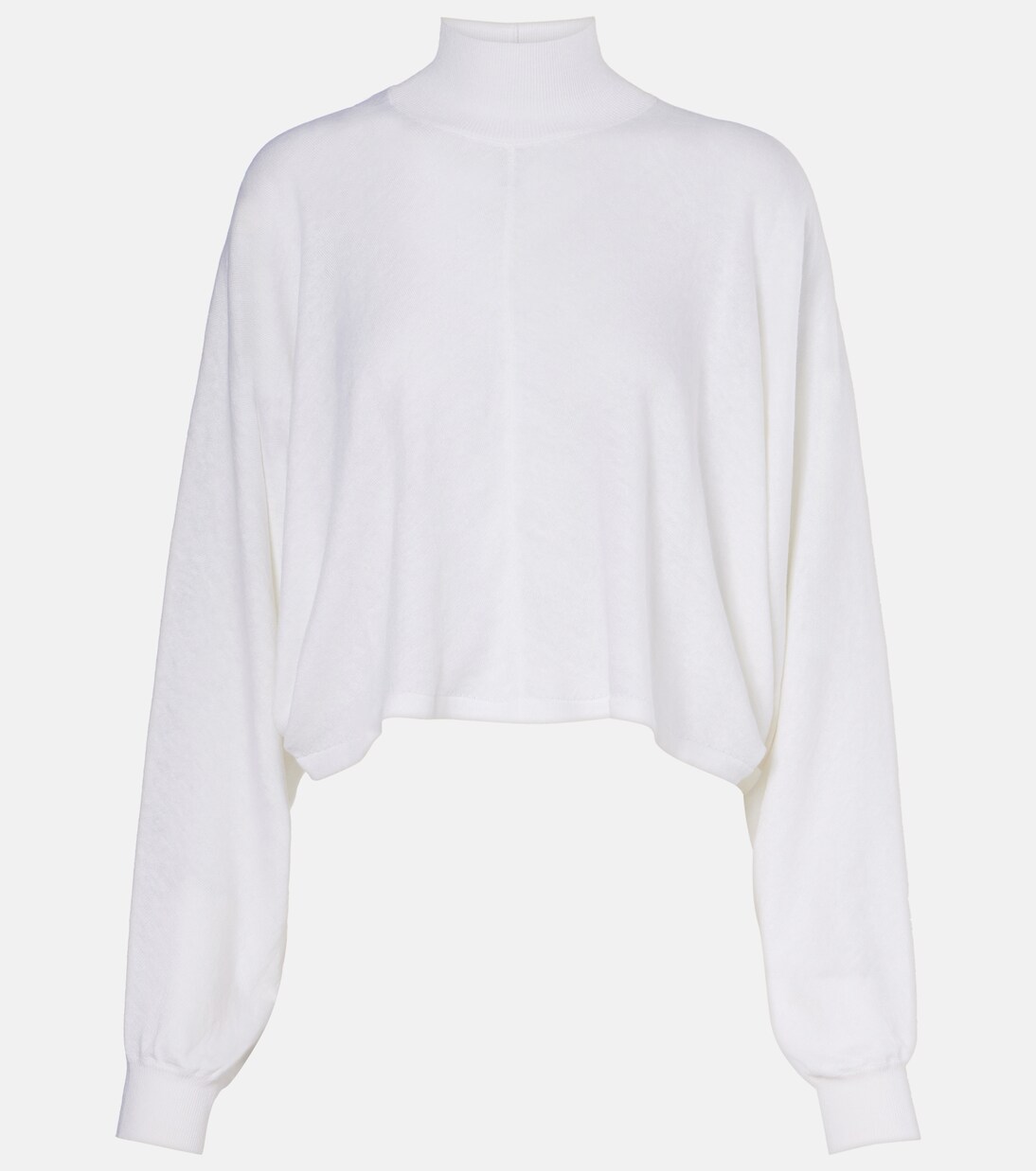Jersey cropped de lino con cuello alto | Alaïa
