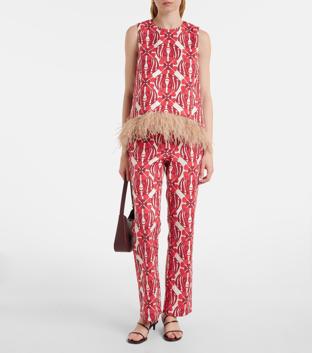 Top La Scala aus Baumwolle mit Federn | La DoubleJ