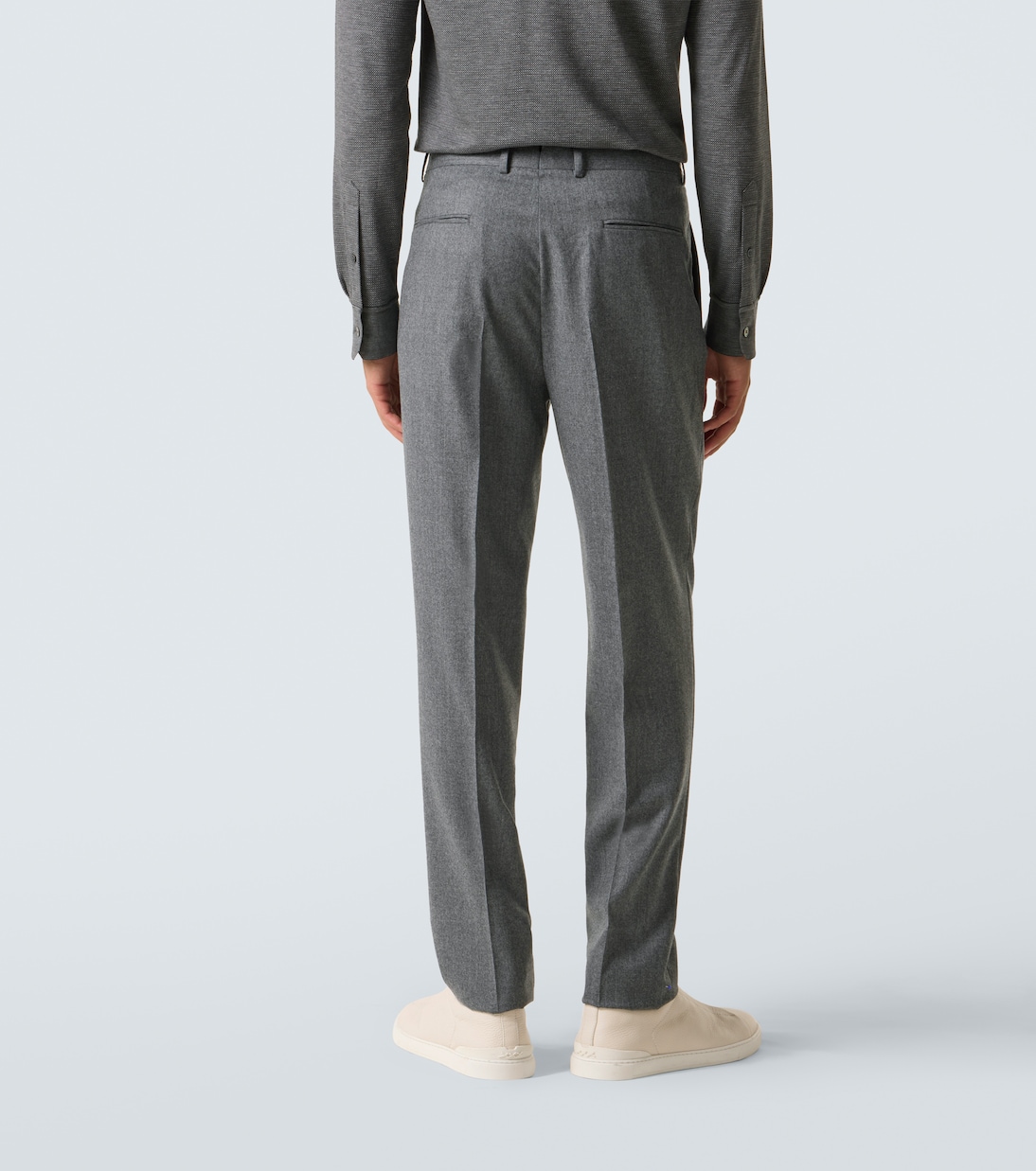 Wool flannel straight pants | Zegna
