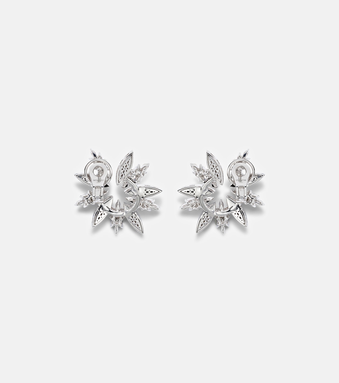 Boucles d'oreilles Y-Couture en or blanc 18 ct et diamants | Yeprem