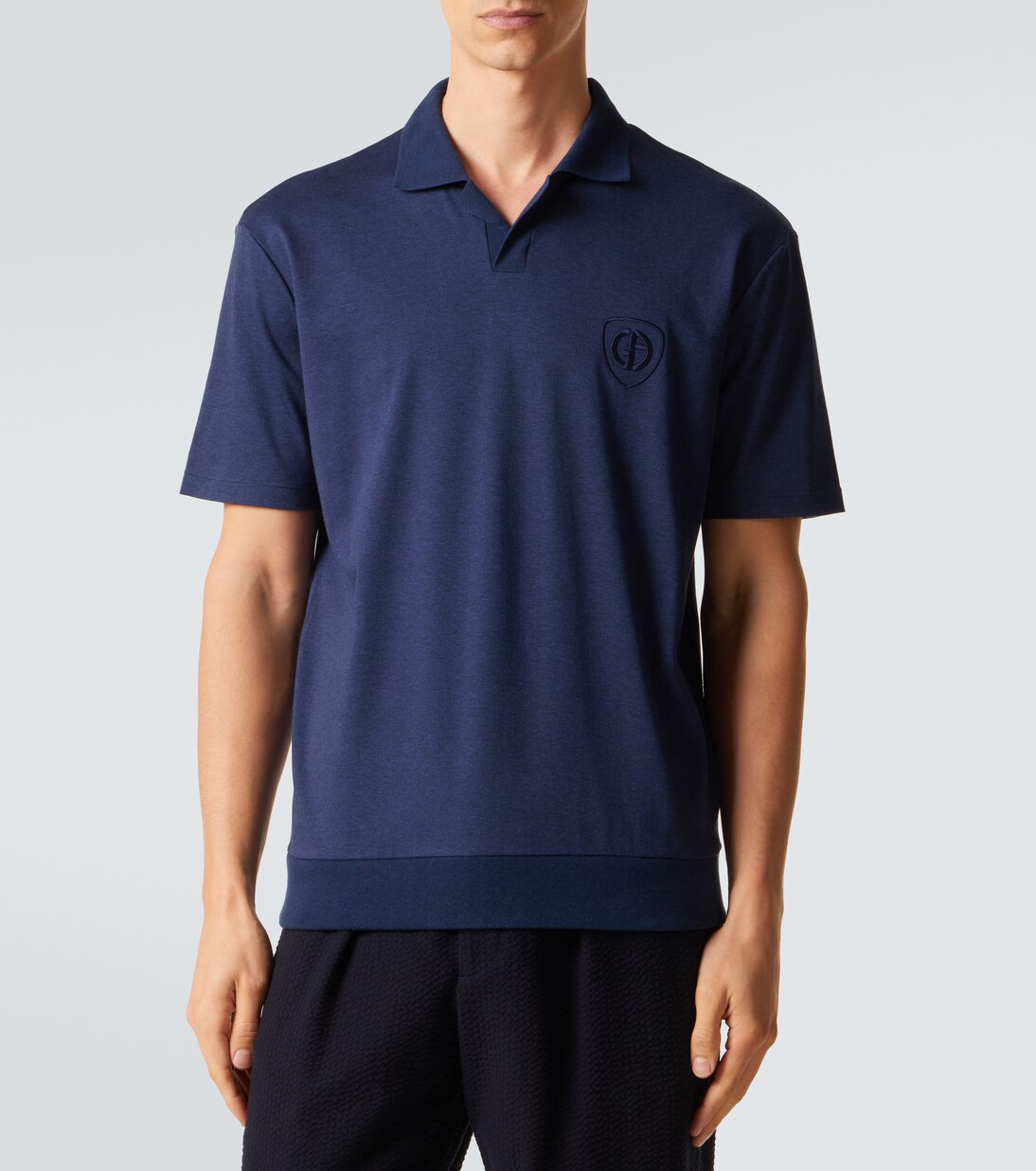 Cotton jersey polo shirt | Giorgio Armani