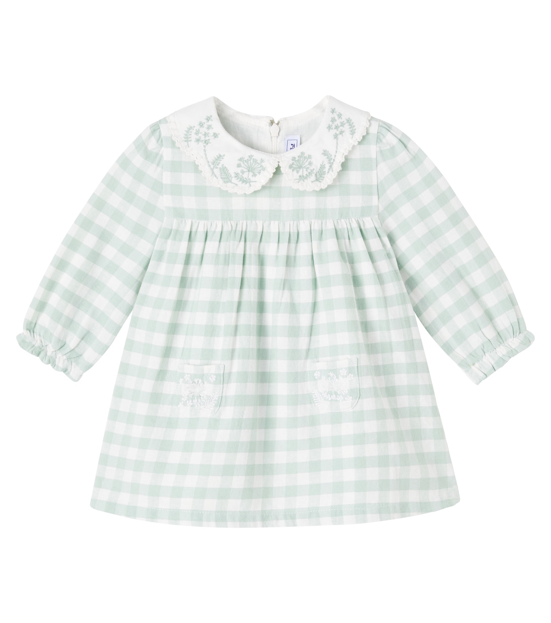 Baby embroidered gingham cotton dress | Tartine et Chocolat