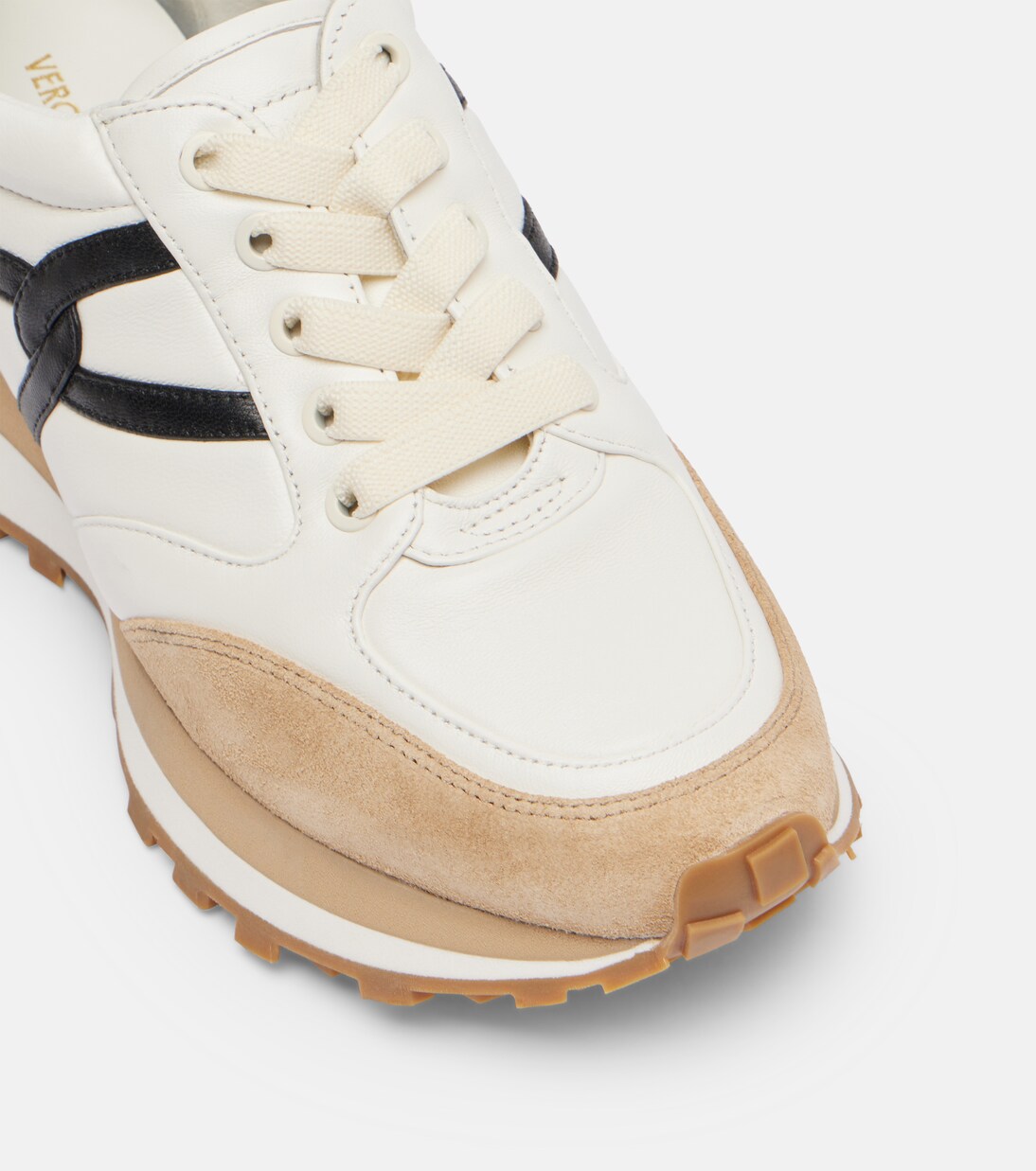 Valentina suede-trimmed leather sneakers | Veronica Beard