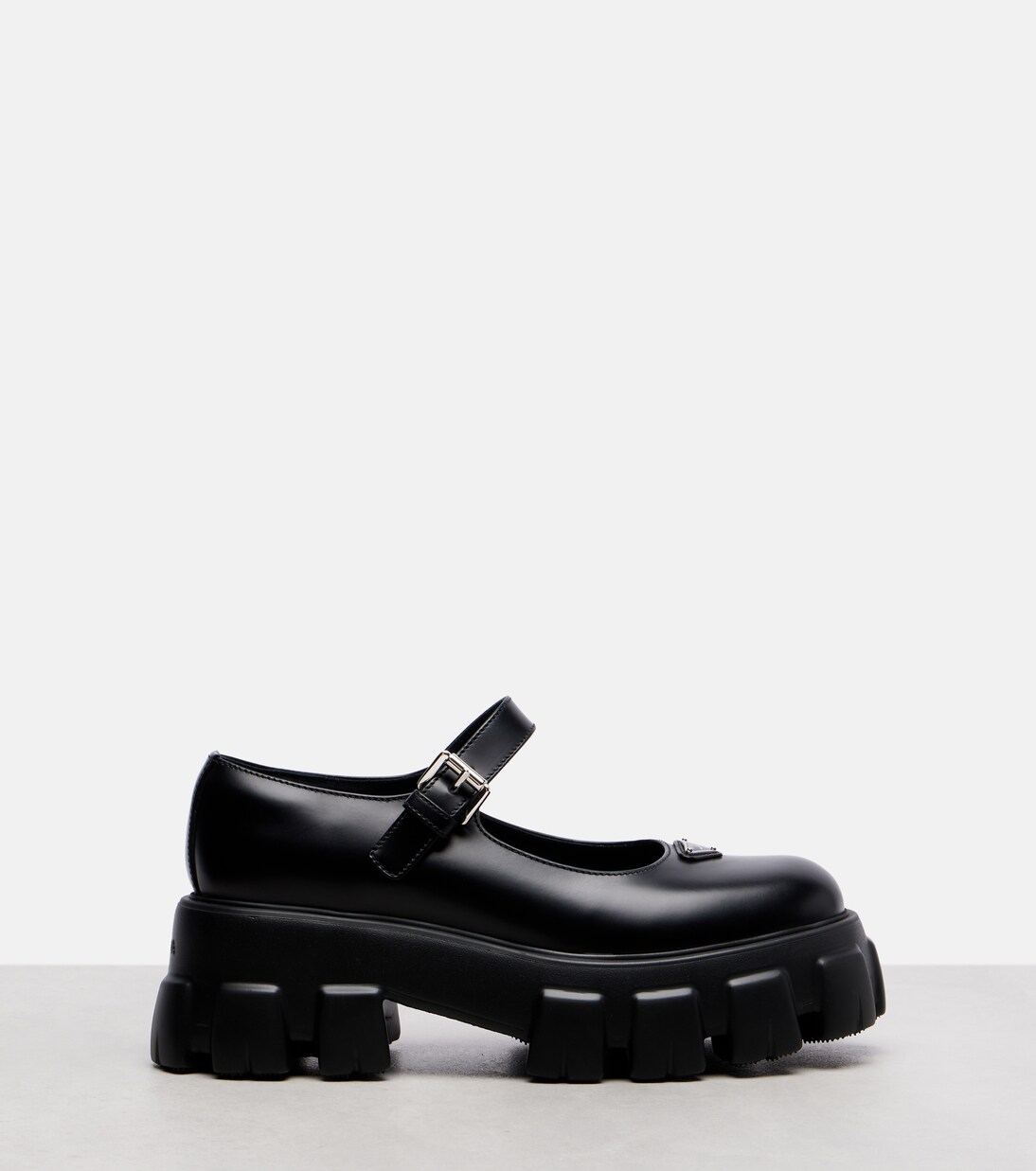 Monolith leather Mary Jane flats | Prada