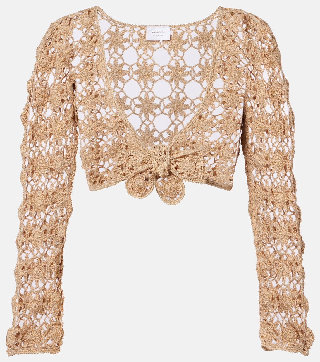 Top raccourci Bella Ballerina en crochet de coton | Anna Kosturova